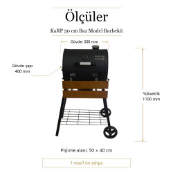 KaRP 50 cm BBQ Barbekü – Kılıf ve Önlük Hediyeli