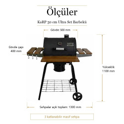 KaRP 50 cm Ultra Set Barbekü – Kılıf ve Önlük Hediyeli