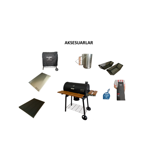 75 cm Tam Set BBQ (kılıf+ önlük hediyeli) 