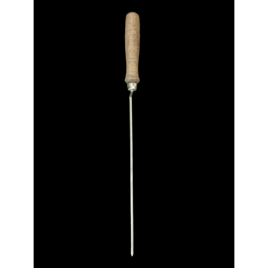 Cağ Kebap Şişi 10'lu: Paslanmaz Çelik - 36 cm Uzunluk - 10 cm Ahşap Tutma Sapı