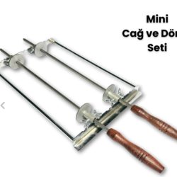  Barbekü Mangal Mini Cağ Döner, Et Döner ve Tavuk Döner Seti