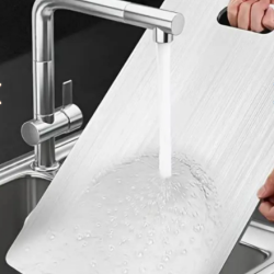 Antibakteriyel Paslanmaz Çelik Kesme Tahtası 30x20 cm